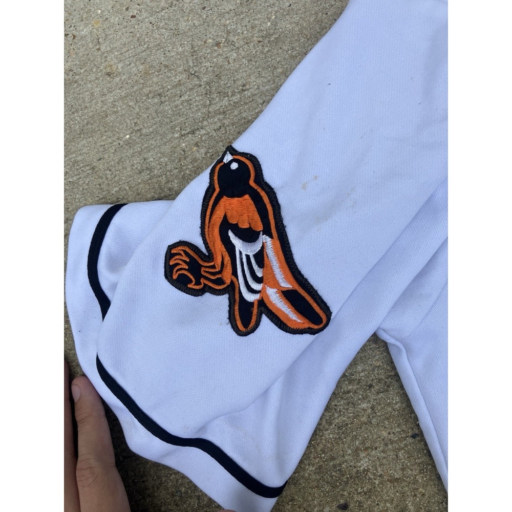 Vintage Baltimore Orioles Charles Johnson Signed Teal Majestic Jersey Sz Large - Picture 3 of 7